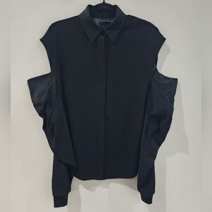 RtA Catlotta Top Draped Sleeve Top